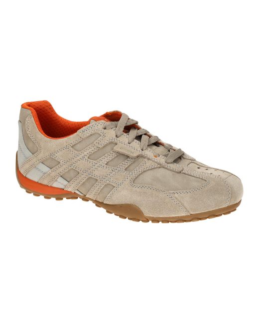 Geox U Snake Original A Suede+NBK Leder Sneaker U55MNA 022EK C5004 Sand in White für Herren