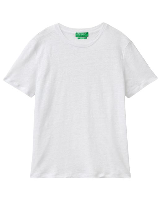 Benetton White 3kgqd106u T-Shirt