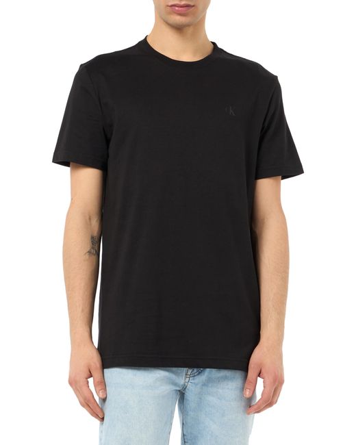 Calvin Klein Jeans TEXTURED MONOLOGO TEE Langarmhemd in Black für Herren