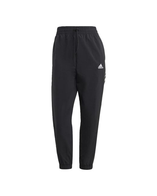 Adidas Black Essentials 3-stripes Woven 7/8 Pants
