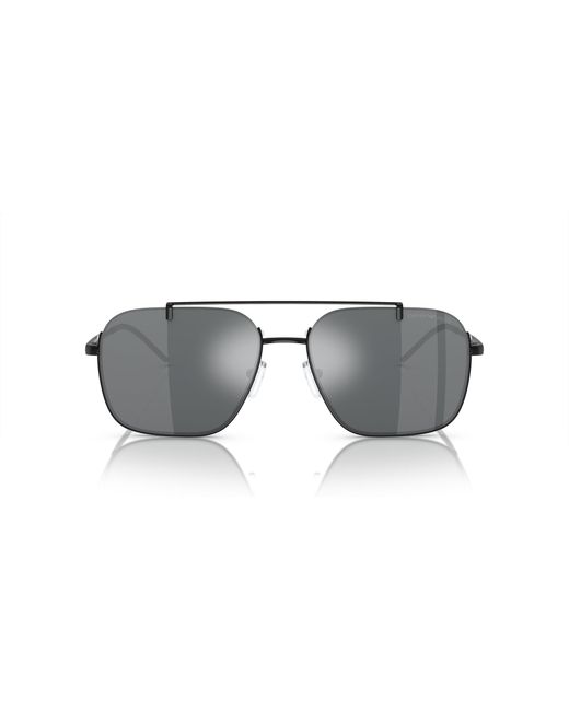Emporio Armani Black Ea2150 Aviator Sunglasses for men