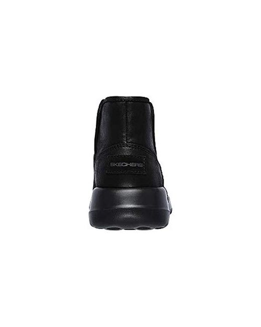 Skechers On The Go Joy Ankle Boots Black Textile Bbk 9