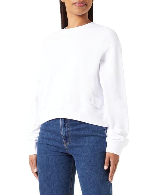 Felpa in cotone da donna di Replay in White