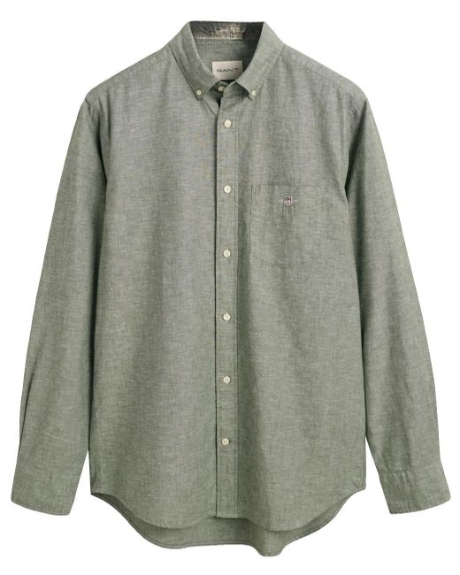 Gant Green Reg Cotton Linen Shirt for men