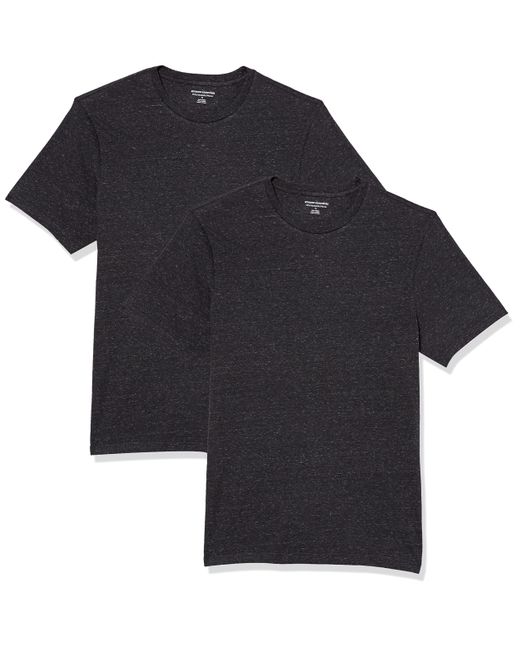 2-Pack Regular-Fit Short-Sleeve Crewneck T-Shirt di Amazon Essentials in Black da Uomo