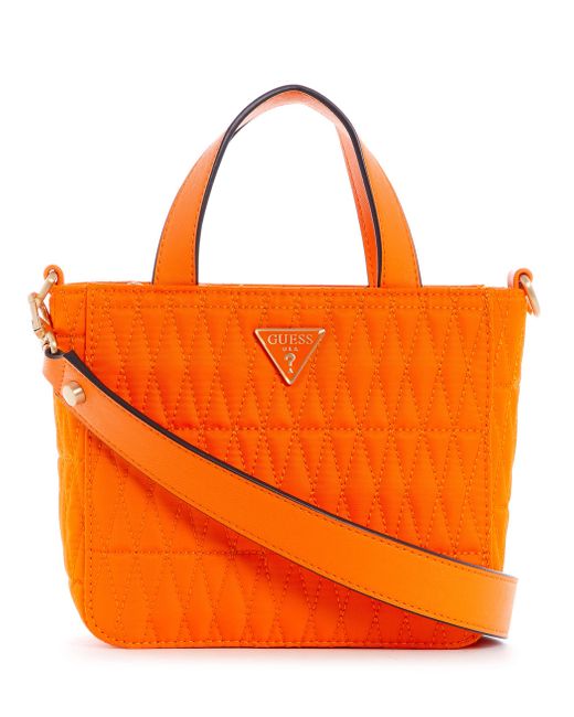 Layla Mini Tote Bag Orange Guess - Lyst