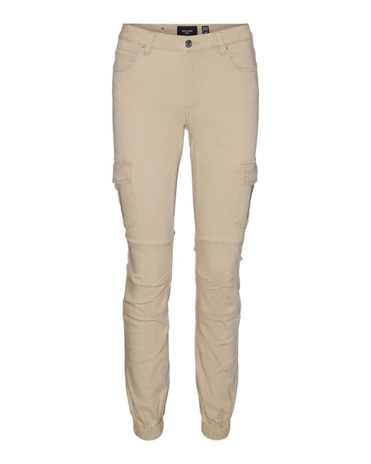 Vero Moda Natural Female Slim Fit Jeans VMIVY Mid Rise Jeans