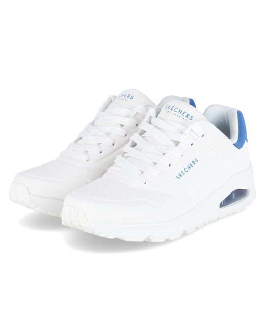 Skechers Low Sneaker UNO Weiß Synthetik 45 in White für Herren