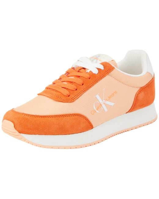 Calvin Klein Orange Retro Runner Low Lace Ny Ml Sneaker