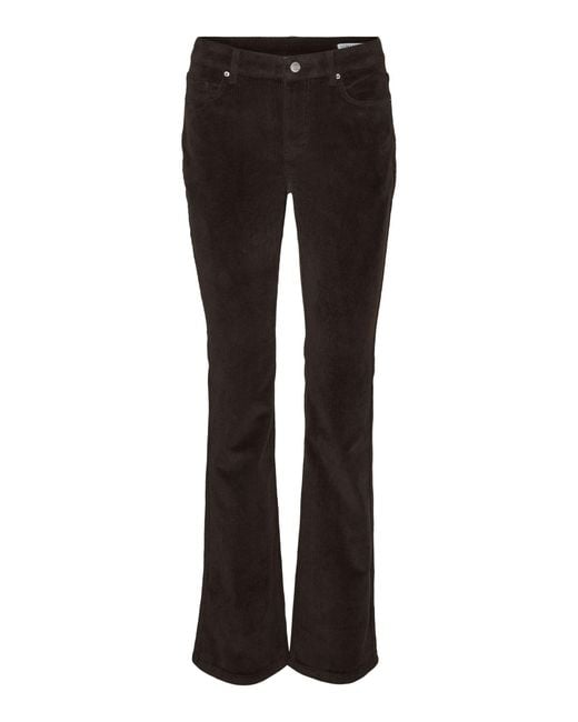 Vero Moda Black Vmflash Mr Flared Corduroy Pants Ausgestellte Jeans