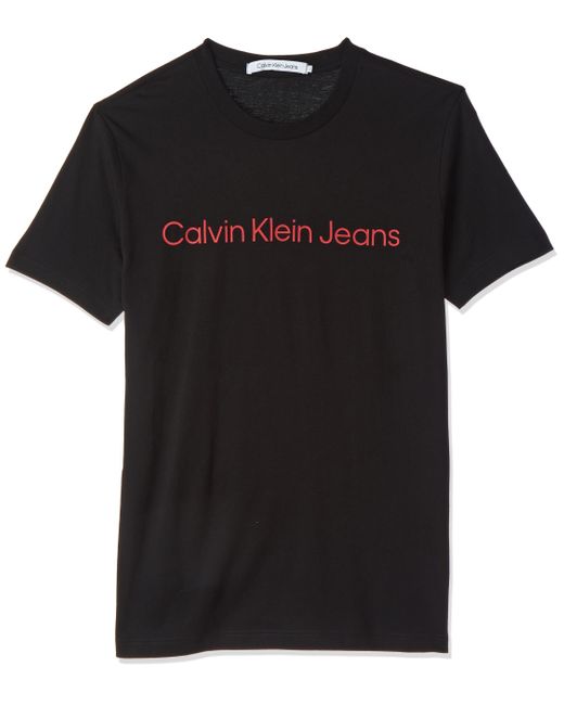 Calvin Klein CORE INSTITUTIONAL LOGO SLIM TEE in Black für Herren