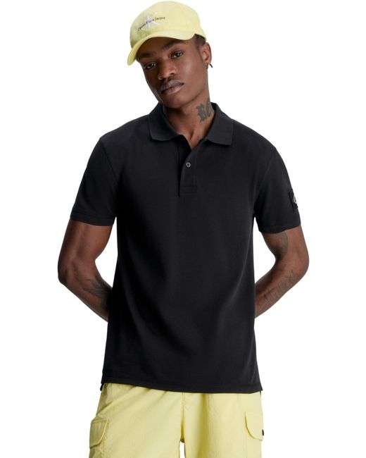 Calvin Klein Jeans Poloshirt Kurzarm Badge Polo Regular Fit in Black für Herren