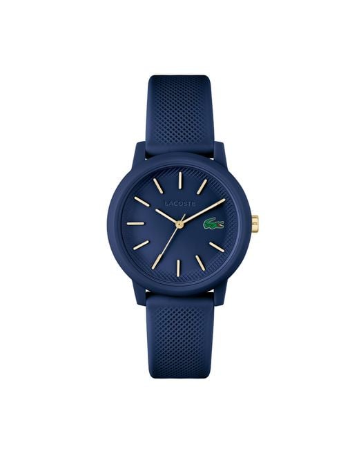 Lacoste Blue Analog Quarzuhr für Kollektion .12.12 mit Marinblaues Silikonarmband - 2001271