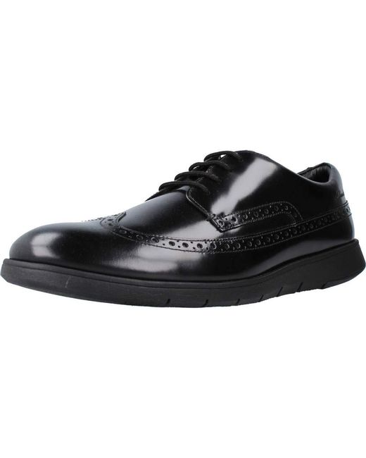Clarks Black Helston Limit Mens Casual Brogue Shoes for men