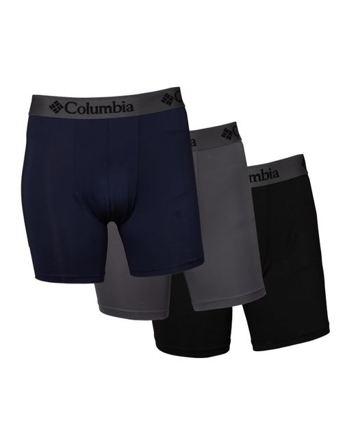 Columbia 3 Pack Poly Stretch Support Pouch Boxer Briefs in Blue for Men ...