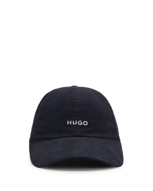 HUGO Cap Aus Baumwoll-Cord Mit Logo-Stickerei in Blue für Herren