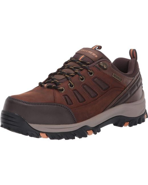 Skechers Brown Relment-semego Waterproof Hiker Lo Hiking Shoe for men