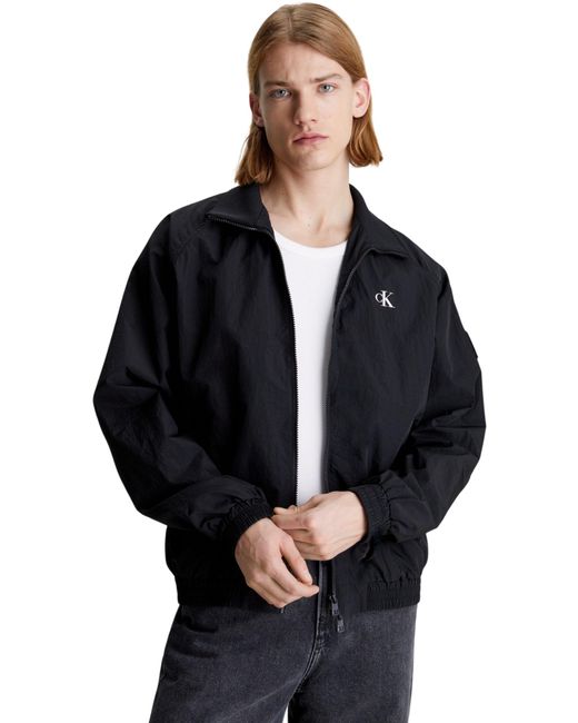 Calvin Klein Black Jacket Unpadded Harrington For Transition Weather for men