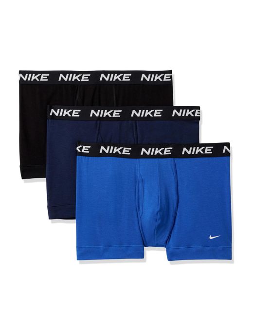 Nike Blue All Day Cotton Stretch Trunk W/fly Underwear for men