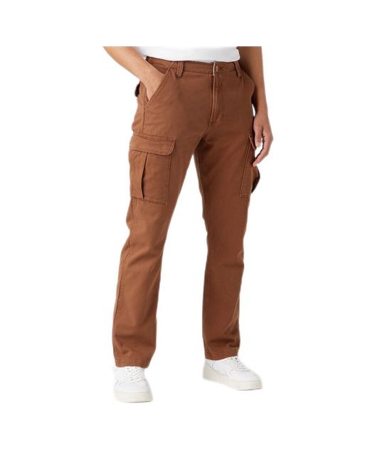 Wrangler Brown Casey Jones Cargo Trousers for men