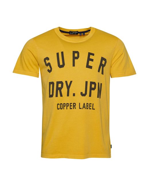 Superdry Vintage Copper Label Tee Businesshemd Voor in het Yellow voor heren