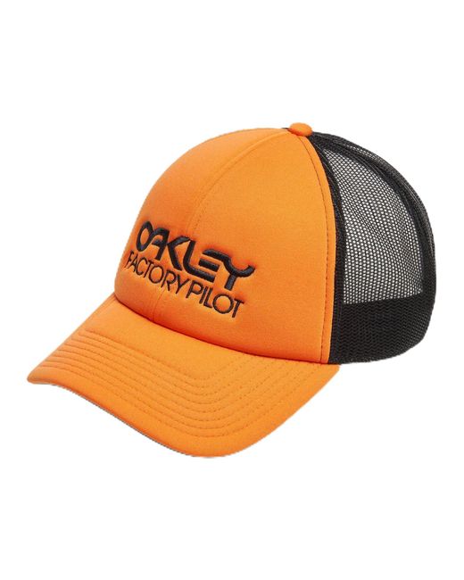 Oakley Orange Factory Pilot Trucker Hat Cap for men