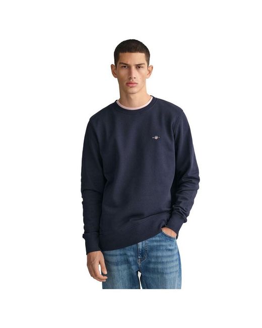 REG SHIELD C-NECK SWEAT di Gant in Blue da Uomo