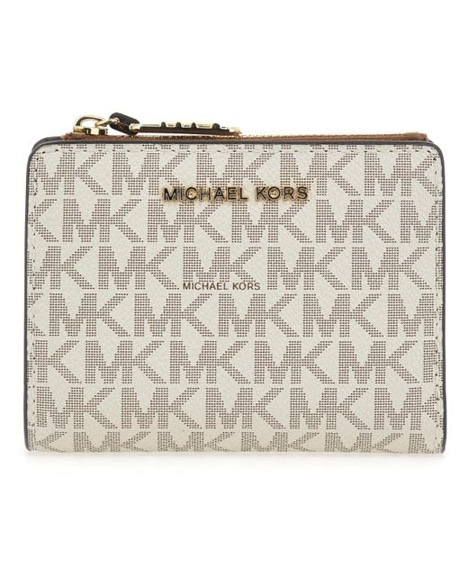 32S5G8ED7V-149 MD SNAP COIN BILLFOLD Donna VANILLA/LUGG Taglia TU di Michael Kors in Metallic