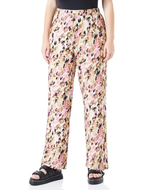 Vero Moda Multicolor CURVE Vmeasy Hw Wide Pants R1 WVN Ga Cur Hose