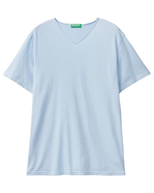 Benetton Blue T-shirt 3je1j4264 for men