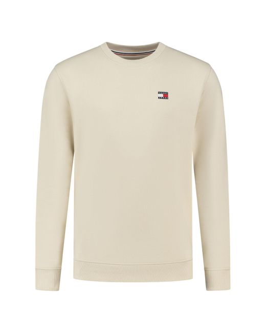 Tommy Hilfiger White Tjm Reg Badge Crew Ext Dm0dm17986 Pullover Sweatshirt for men
