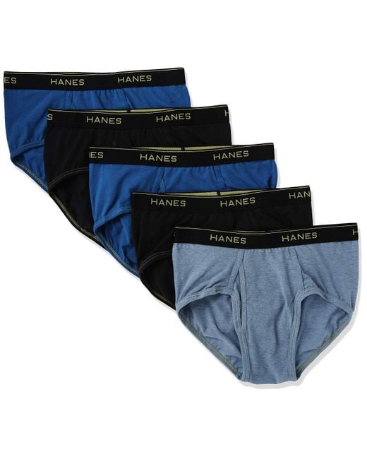 Hanes Blue 5-pack Cool Comfort Lightweight Breathable Mesh Brief for men