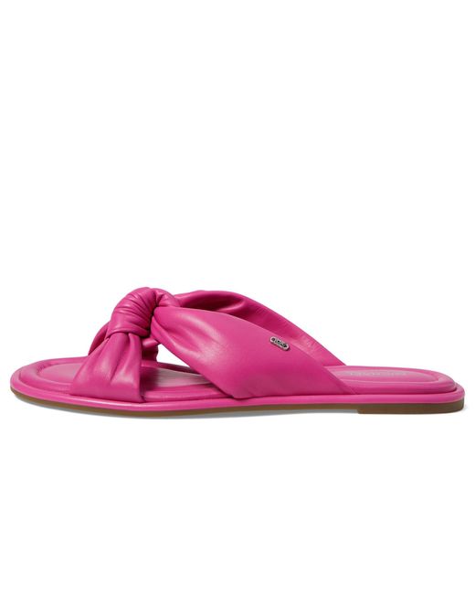 Michael Kors Pink Elena Flat Slide Sandal