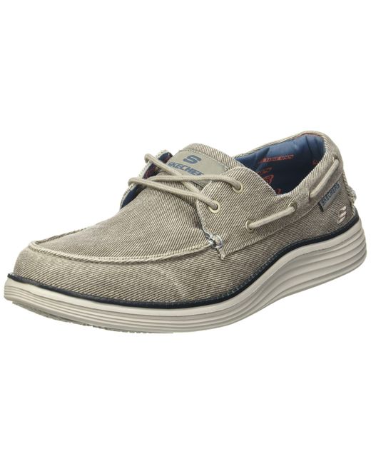Skechers Status 2.0 Lorano Lace Up Mens Shoes Loafers / Casual Shoes in  Gray for Men | Lyst