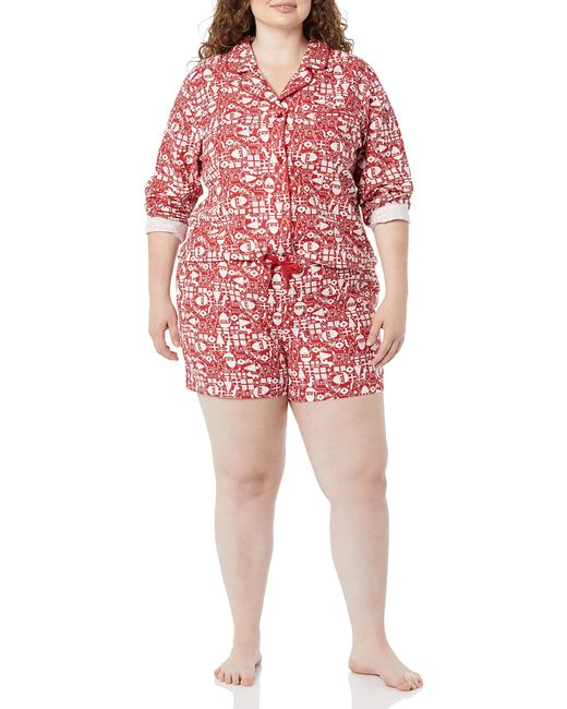 Amazon Essentials Flannel Pajama Set in Red for Men | Lyst