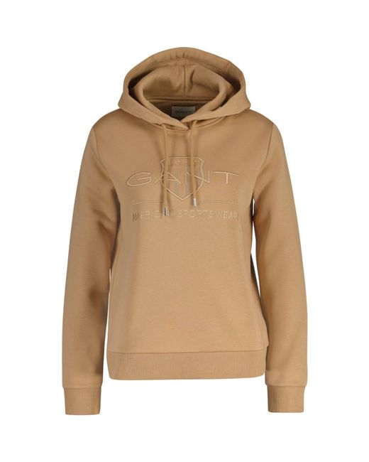 Gant Natural REG Tonal Shield Hoodie Kapuzenpullover