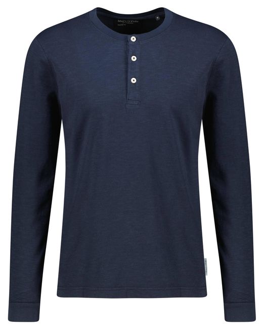 Marc O' Polo Serafino Longsleeve Shirt - XL in Blue für Herren