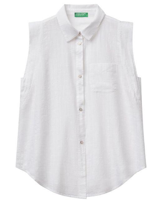 Benetton White Camicia 5onvdq0c1 Shirt