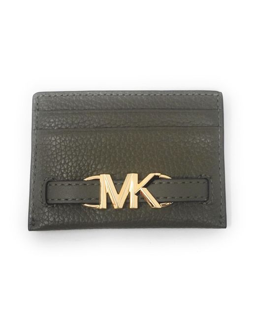 Michael Kors Metallic Reed Large Pebbled Leather Card Case