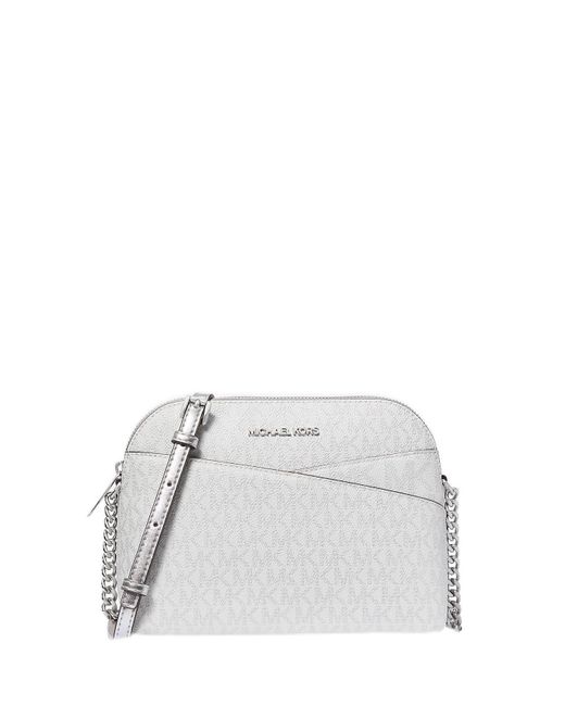 Michael kors jet set crossbody silver sales