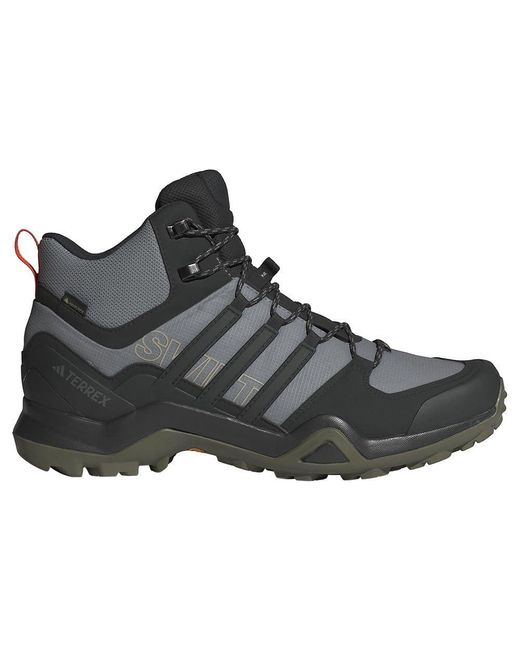 Adidas Black Terrex Swift R2 Mid Gore-tex Hiking Shoes for men