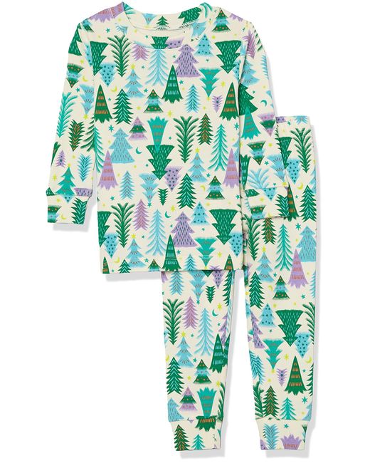 Conjuntos de Pijama Ceñidos de Algodón Adulto Amazon Essentials de hombre de color Green