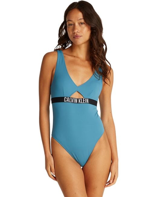 Maillot de Bain One Piece Dos Nu Calvin Klein en coloris Blue