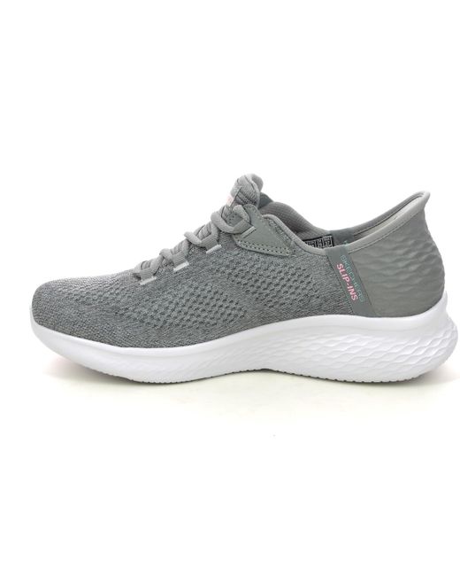 Skechers Gray Slip Ins Lace Gymt Grey S Trainers 150012
