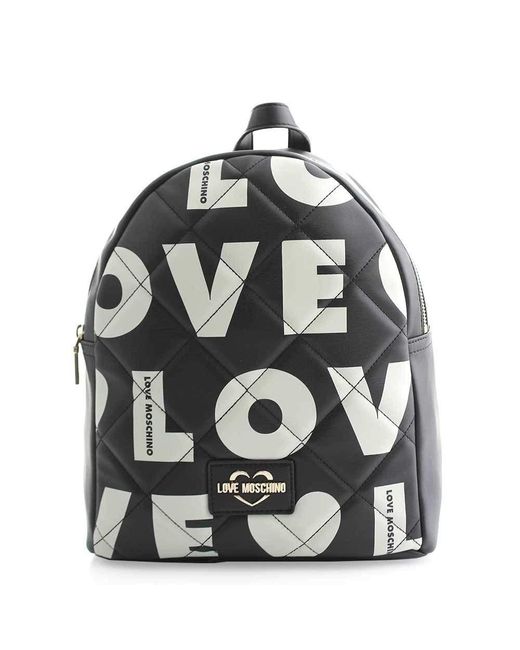 love moschino borsa quilted nappa pu nero