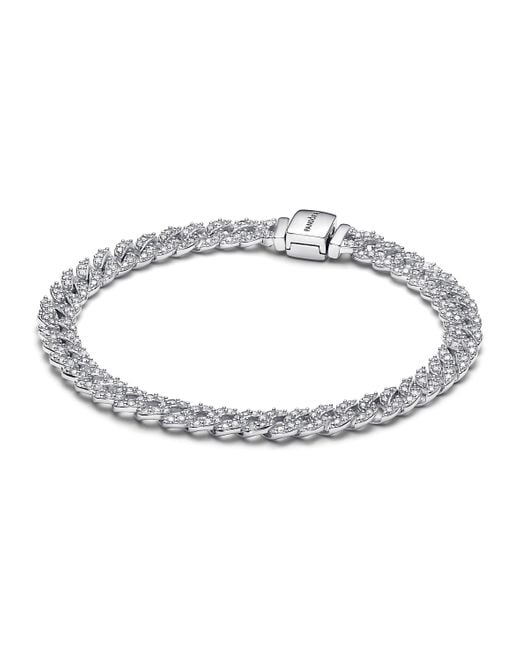Pandora Metallic Timeless Pavé Chain Bracelet