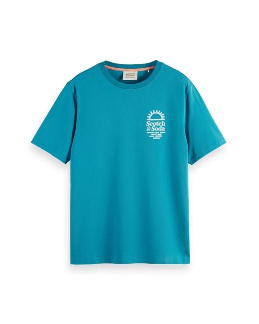 Scotch & Soda Blue Left Chest Artwork T-shirt T-shirt for men