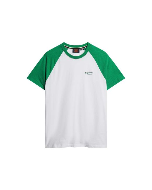 Superdry Green Essential Logo Baseball Tshirt T-shirt for men