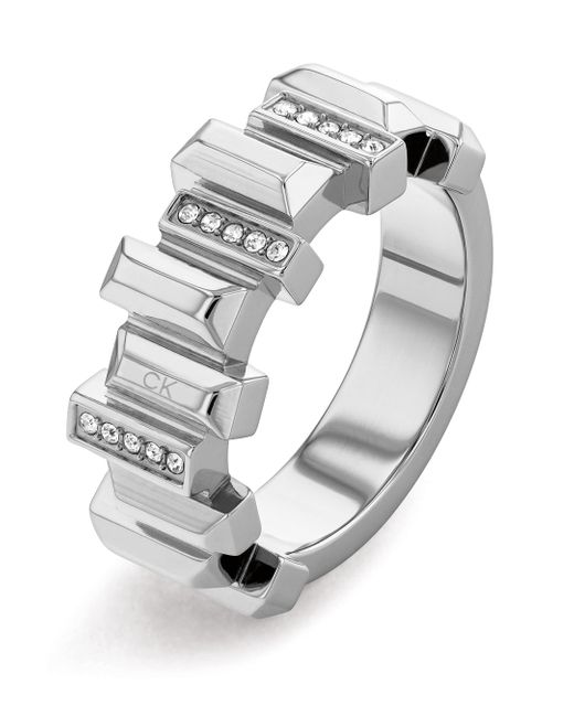 Calvin Klein Metallic Ring für Kollektion LUSTER aus Edelstahl - 35000322B