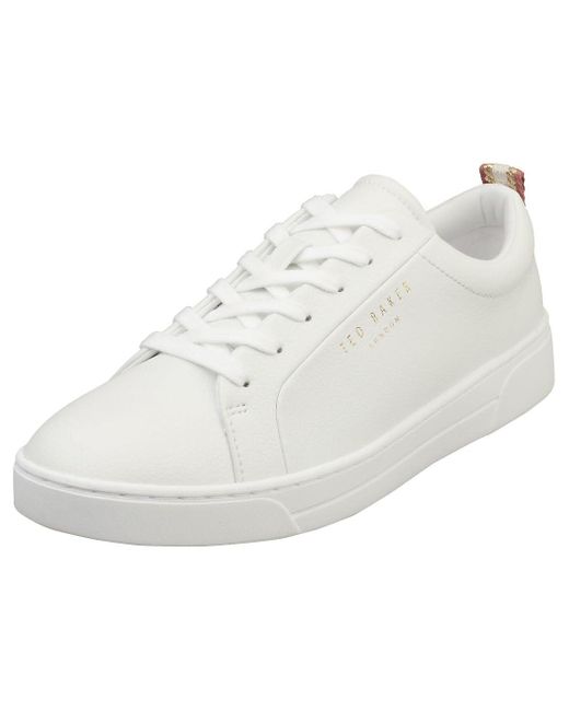 Ted Baker Artioli Womens Casual Trainers In White - 8 Uk